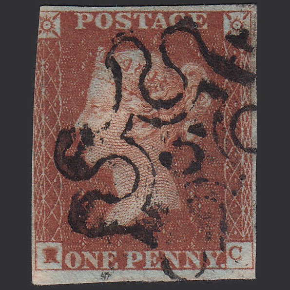 K47_20 GB QV 1841 1d RED-BROWN PL 31 SG8-B1(1) RC FU 3M LONDON NO.5 IN MX P TO R