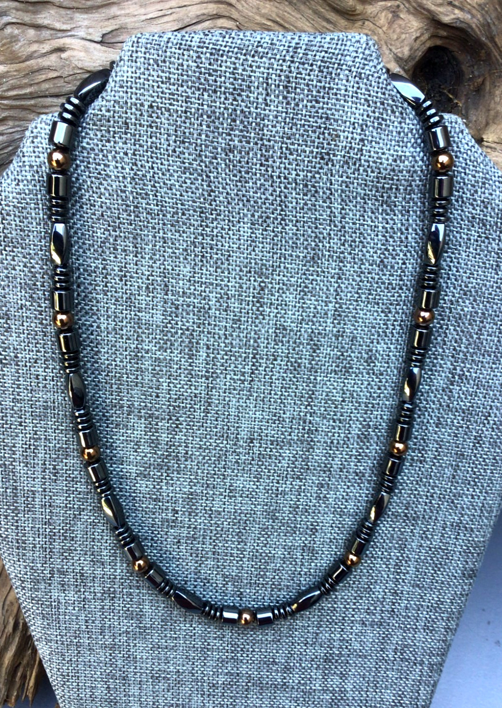 Men\'s Women\'s Black Copper Magnetic Hematite Necklace Super Strong