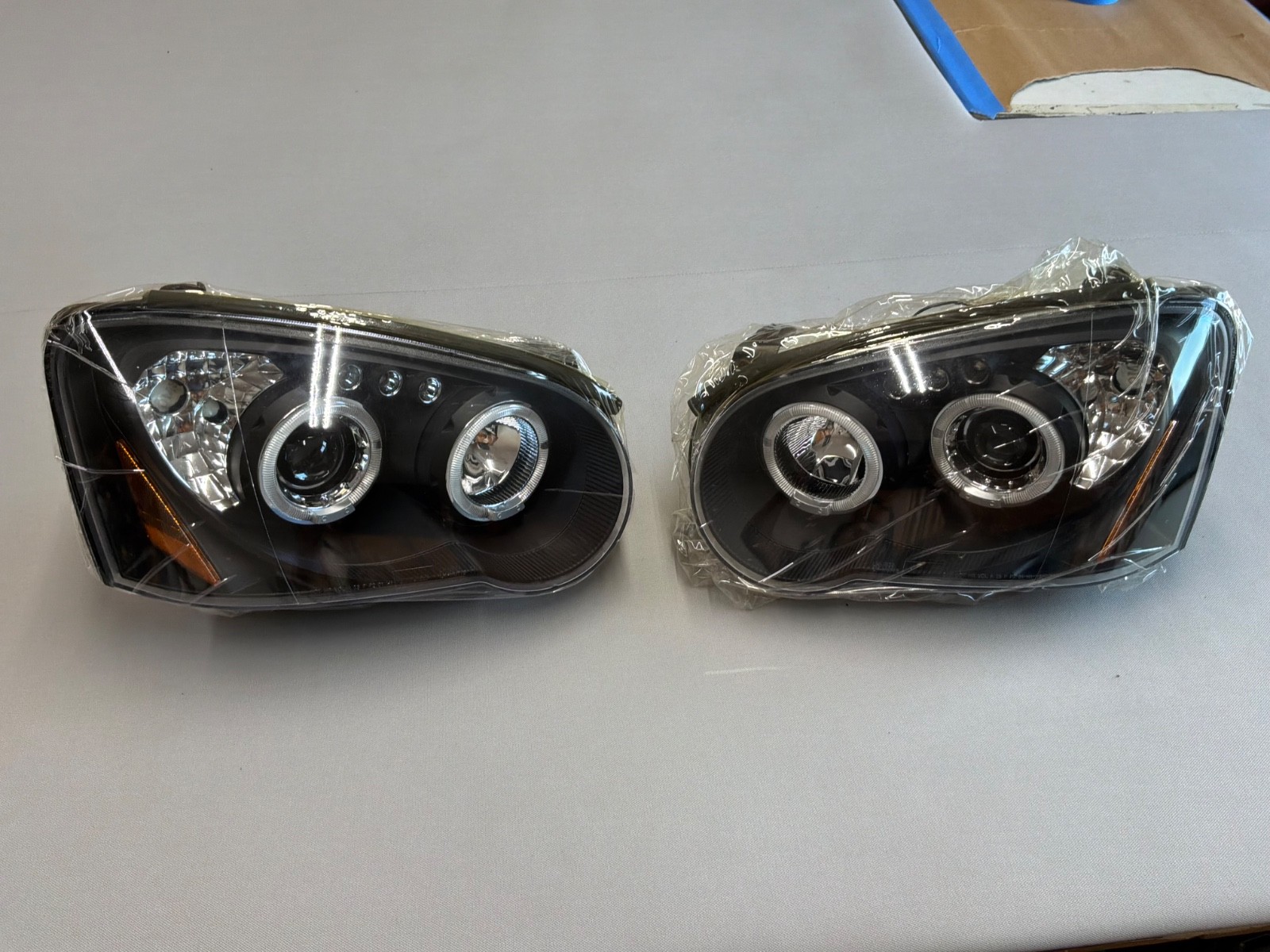2003-2005 Subaru Impreza WRX STI Blobeye Black LED Projector Headlights HU779