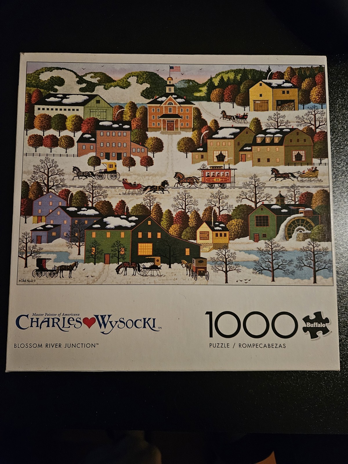 Buffalo Games Charles Wysocki Blossom River Junction 1000 Pc Puzzle Complete