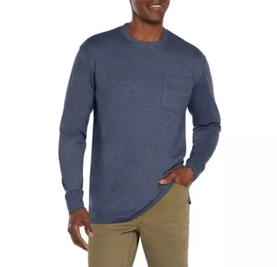 NEW Woolrich Men\'s M Long Sleeve Blue Pocket Tee Shirt NEW Woolrich Men\'s M Long Sleeve Blue Pocket Tee Shirt
