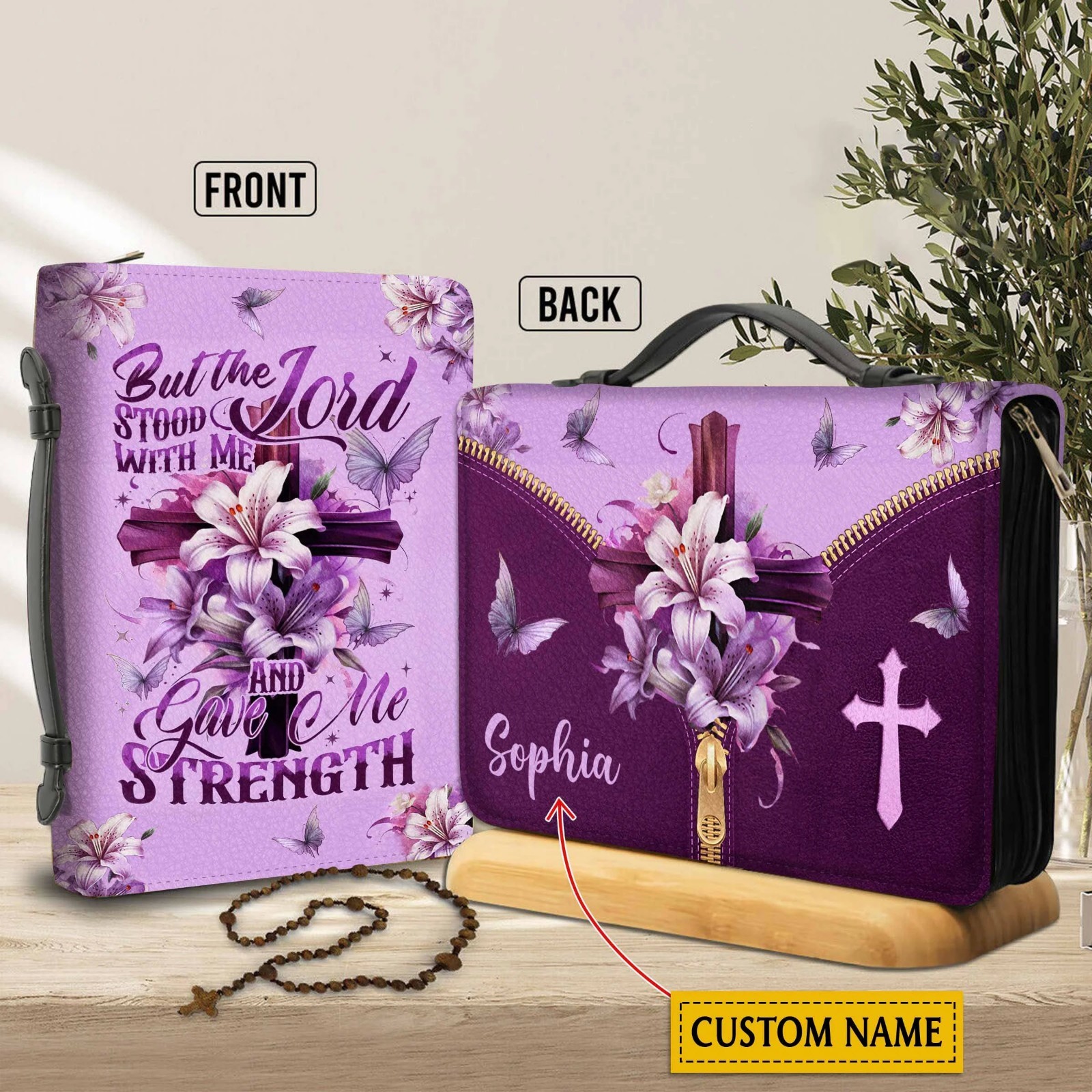 Personalized Christian Bible Cover Custom Name Faith Gift for Women Faith Gifts