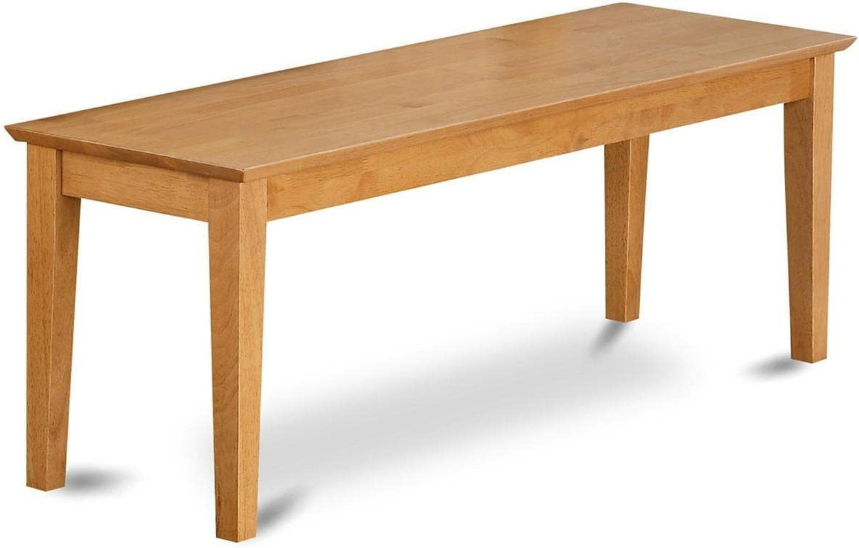 CAB-OAK-W Dining Room Bench with Wood Seat, 51X15X18 Inch