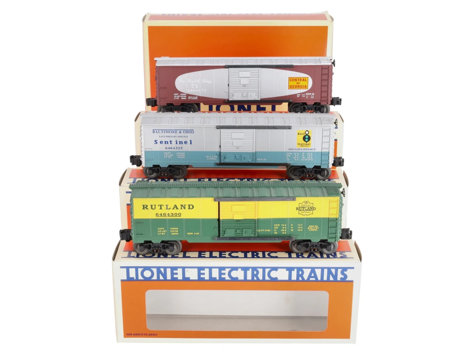 Lionel 6-19276 O Gauge 6464 Boxcar Series V (Set of 3) New