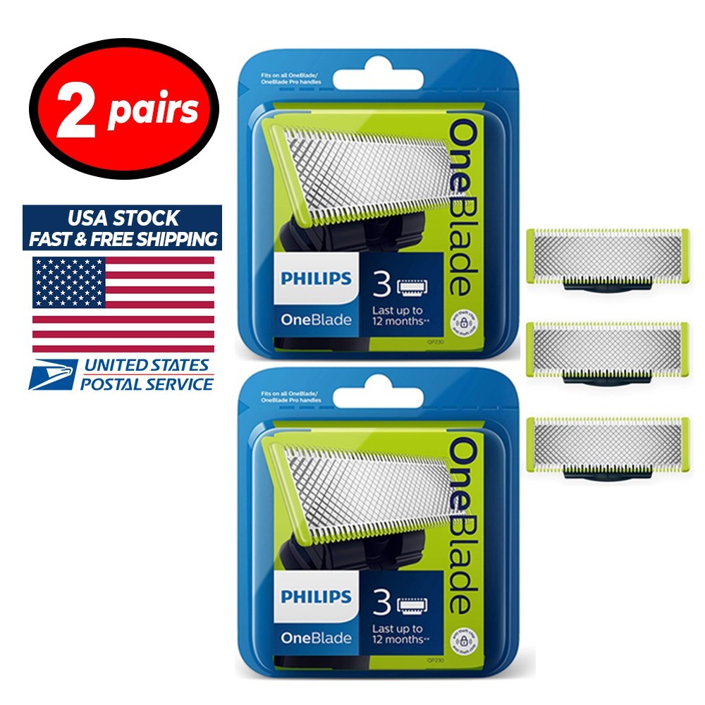 Philips Norelco QP230/80 Replacement Blades - 3 Pack x 2 PAIRS SHIPS FREE