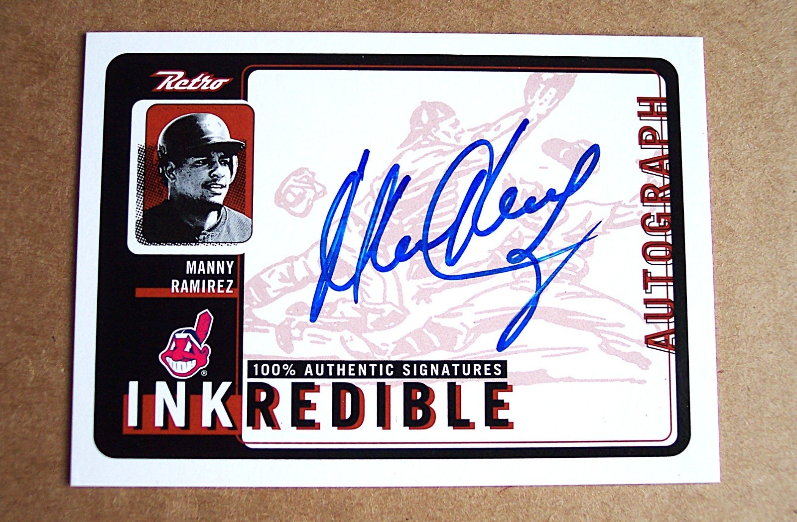 1999 UPPER DECK RETRO Manny Ramirez INKREDIBLE AUTOGRAPH MR