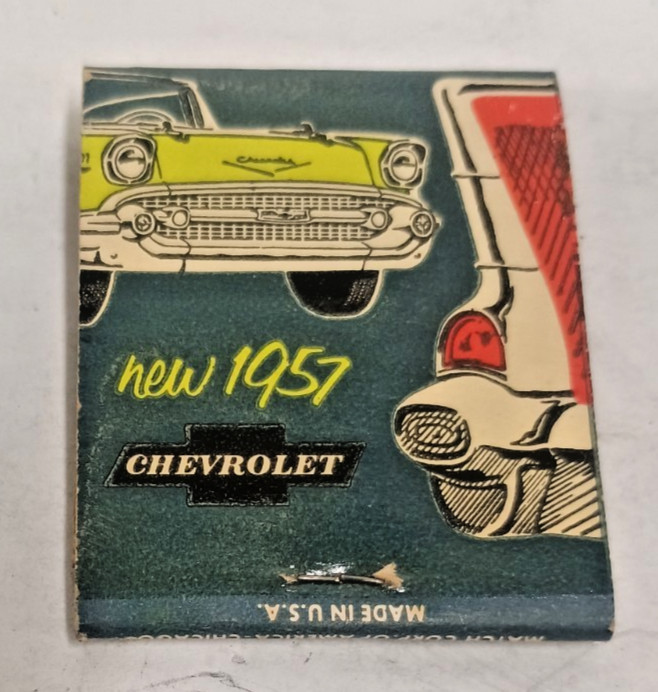 1957 Century Chevrolet Car Dealer Matchbook Wakefield Mi Michigan Vintage 1957 Century Chevrolet Car Dealer Matchbook Wakefield Mi Michigan Vintage