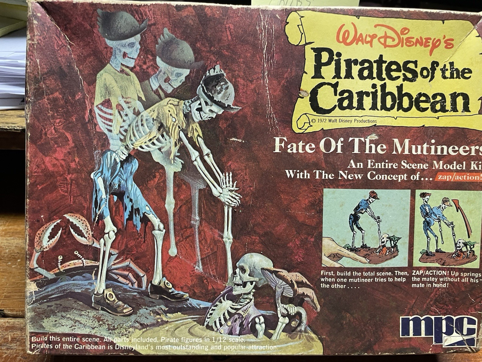 Vintage MPC Walt Disney’s Pirates Of The Caribbean Model Kit Missing Parts 