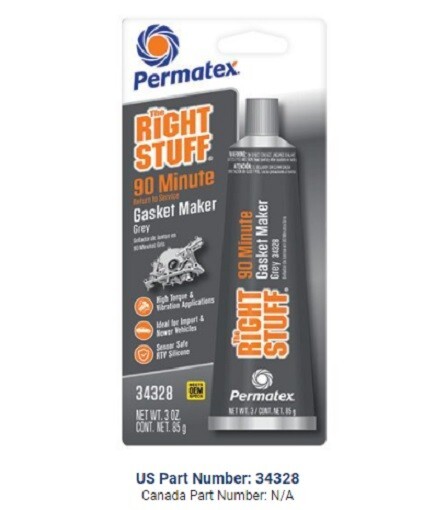 34328 PERMATEX THE RIGHT STUFF GREY 90 MINUTES GASKET MAKER 3 OZ