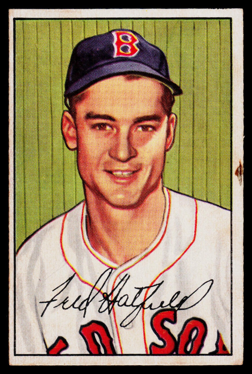 1952 Bowman Fred Hatfield Boston Red Sox #153 1952 Bowman Fred Hatfield Boston Red Sox #153