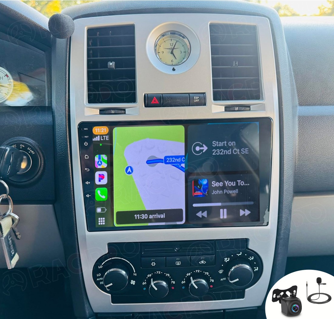 For Chrysler 300C 2005-2010 Car Stereo Apple CarPlay Android 15.0 Radio GPS Navi