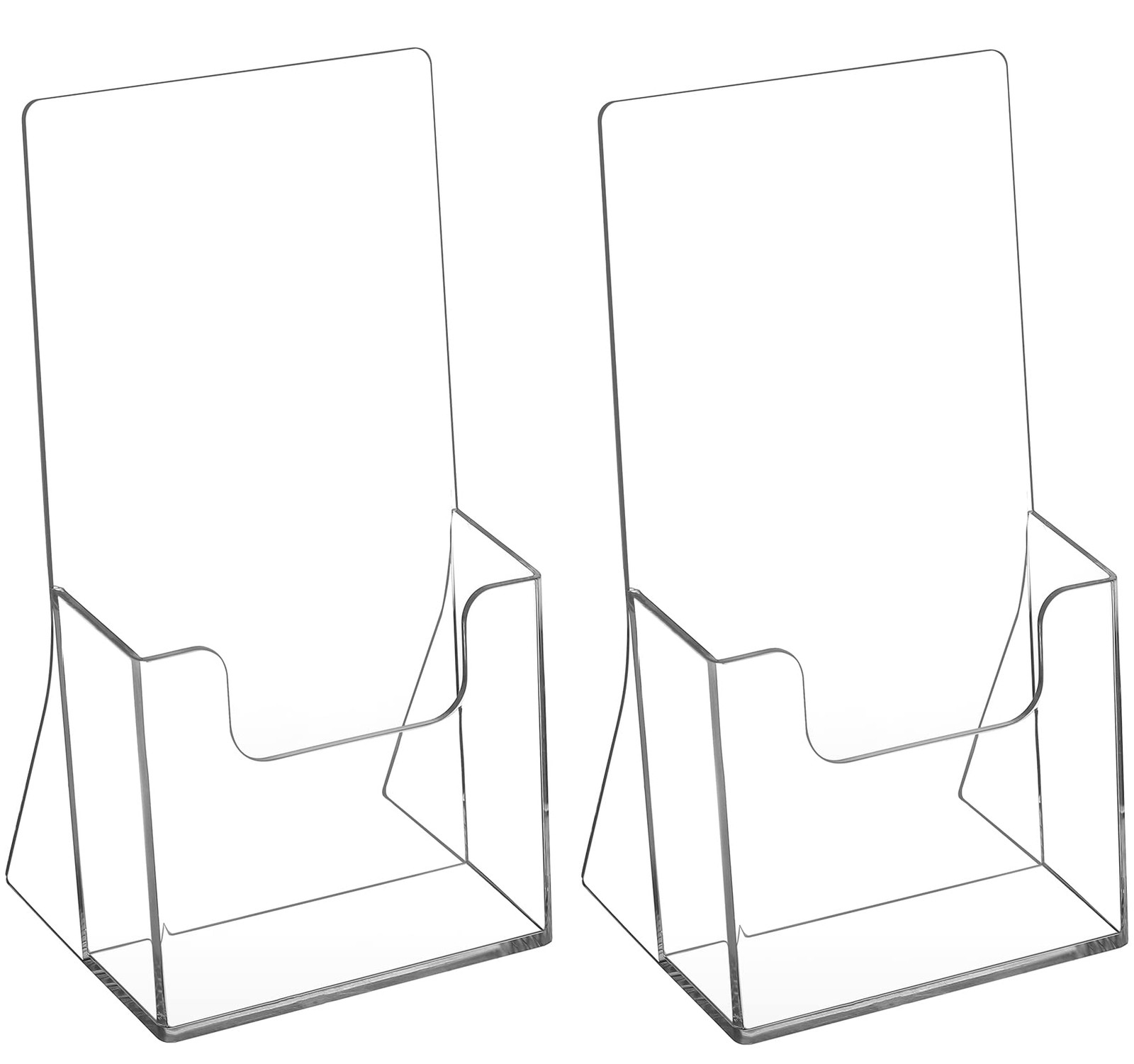 MaxGear Acrylic Brochure Holder, 4 Inch Countertop Pamphlets 4\'\'x9\'\', clear