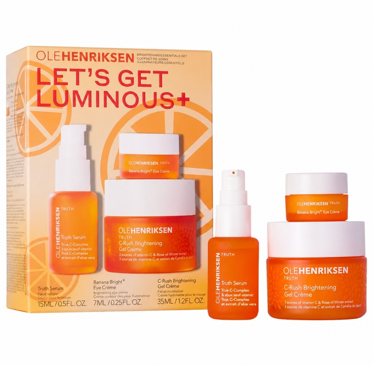 OLE HENRIKSEN Let\'s Get Luminous Brightening Essentials 3 Piece Set NIB