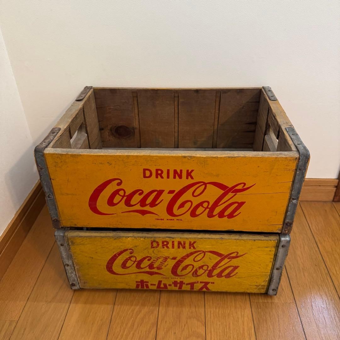 Coca Cola Wooden Box Vintage Home Size Showa Retro Antique Collectors Item