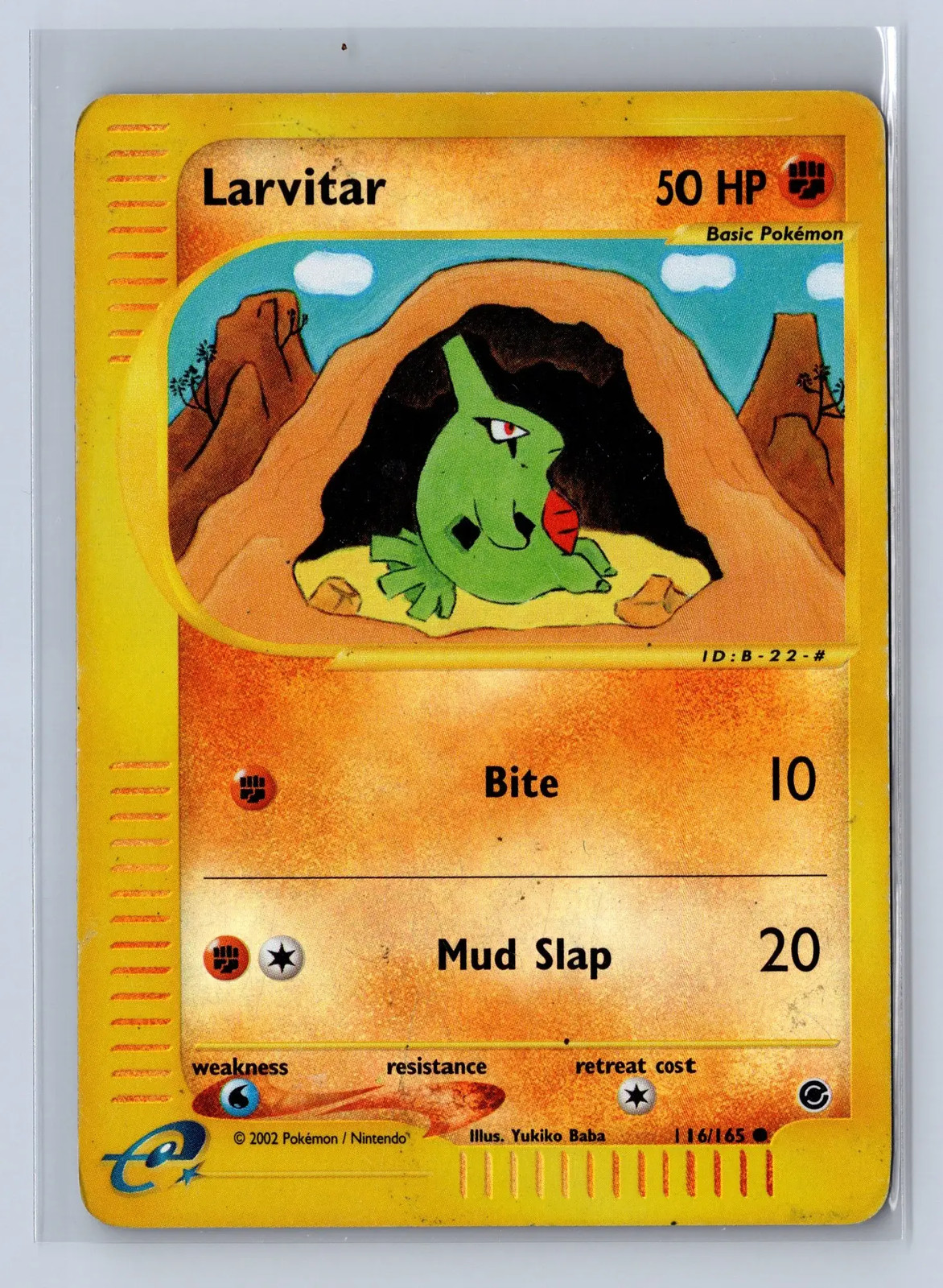 2002 Pokemon Expedition Reverse Holo Larvitar #116/165 DMG 2002 Pokemon Expedition Reverse Holo Larvitar #116/165 DMG