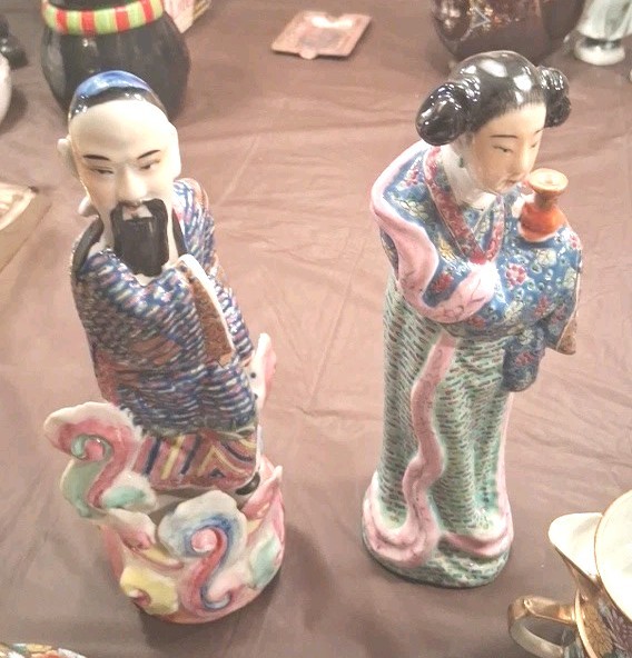 Antique Chinese Famille Rose Porcelain Figures