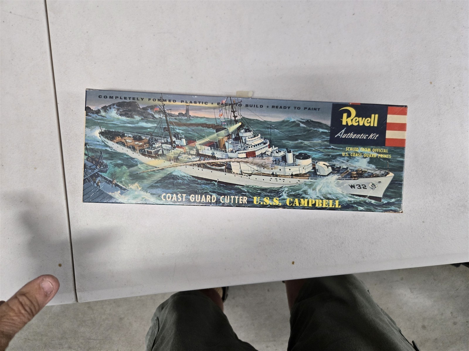 REVELL USS CAMPBELL US NAVY 1956 H338:149 ORIGINAL BOX PLASTIC MODEL 1:300