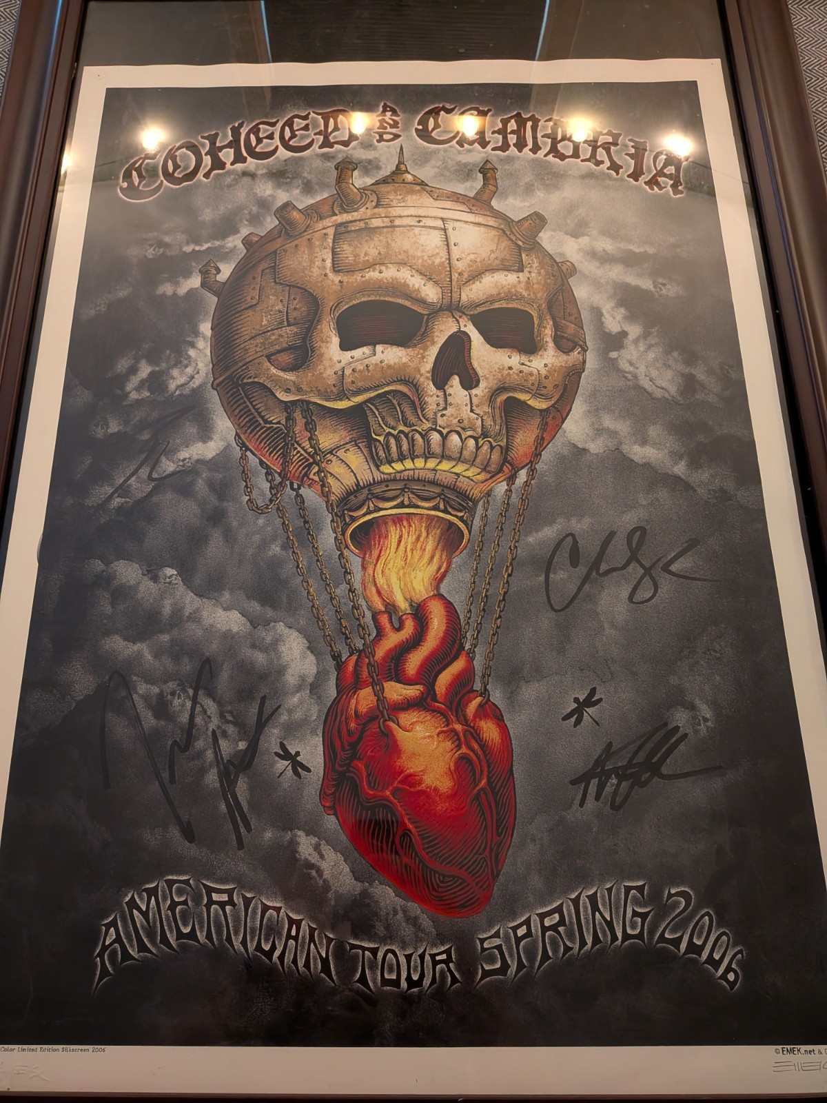 Coheed And Cambria 2006 North American Tour Poster Signed By Band & EMEK 144/400 Coheed And Cambria 2006 North American Tour Poster Signed By Band & EMEK 144/400