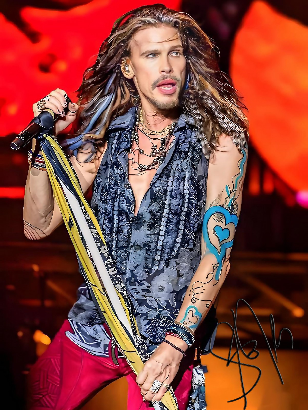 Steven Tyler Aerosmith, 8x10 size autographed reproduction print signed (copy) Steven Tyler Aerosmith, 8x10 size autographed reproduction print signed (copy)