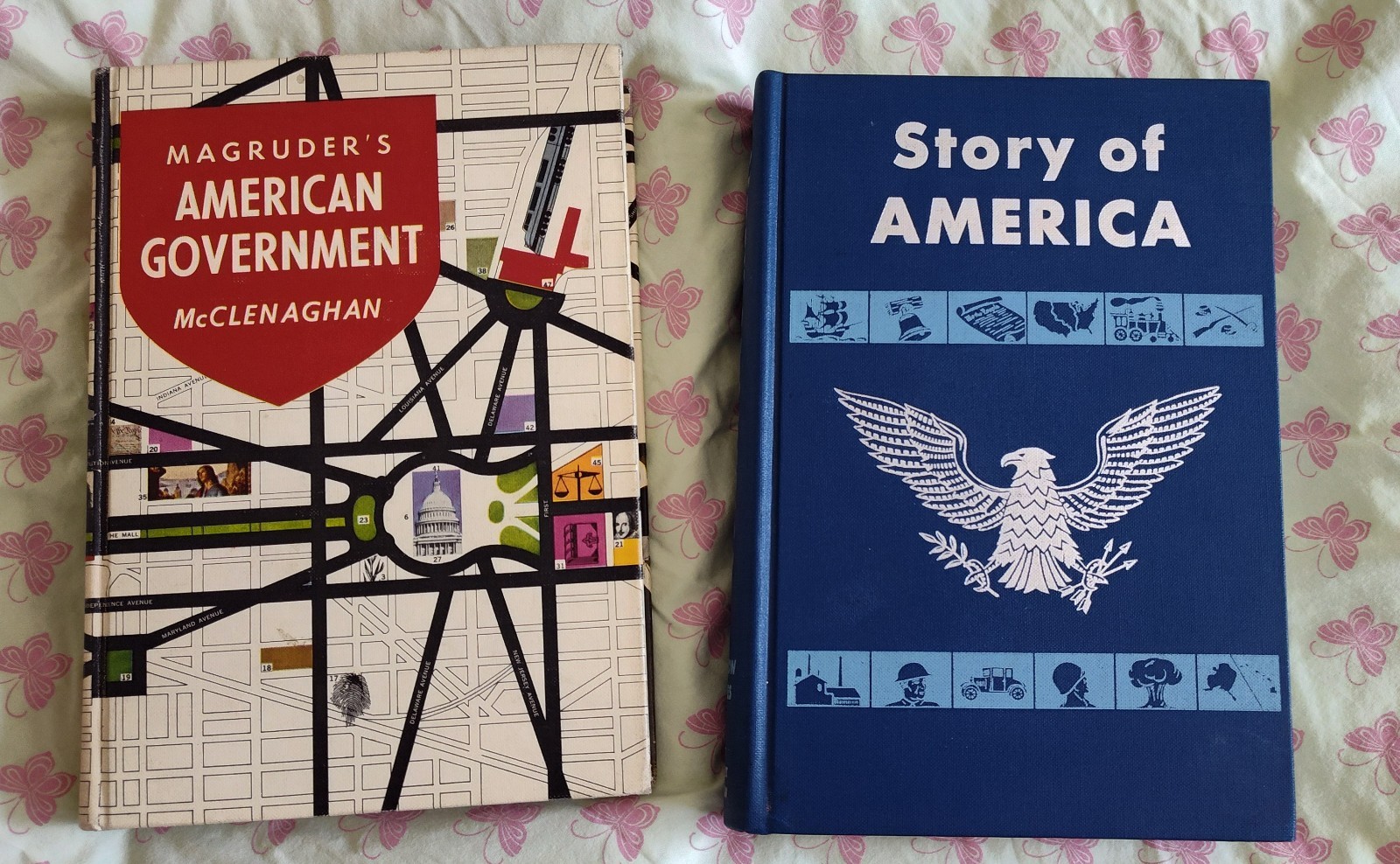 Magruder American Government  \'60 HC Noyes \'61 Lot VTG MCM Textbooks w/maps