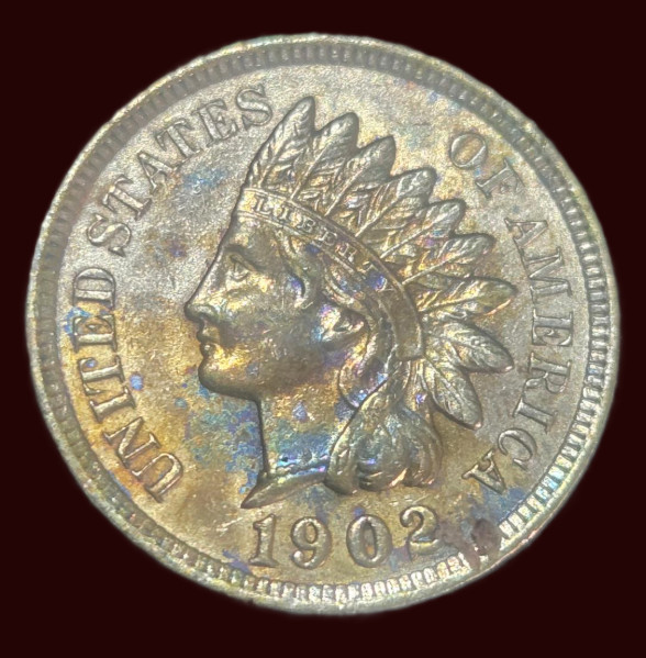 1902 Indian Head Cent - Nicely Toned Well Struck Example - 