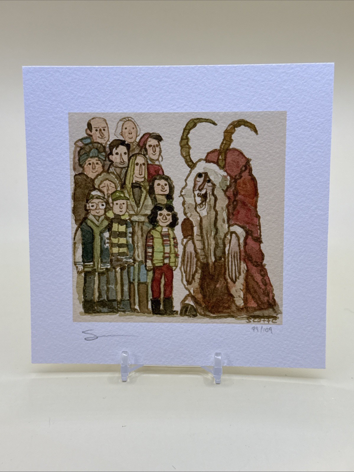 Krampus Scott C Campbell Art Print Great Showdowns Movie /109 Krampus Scott C Campbell Art Print Great Showdowns Movie /109