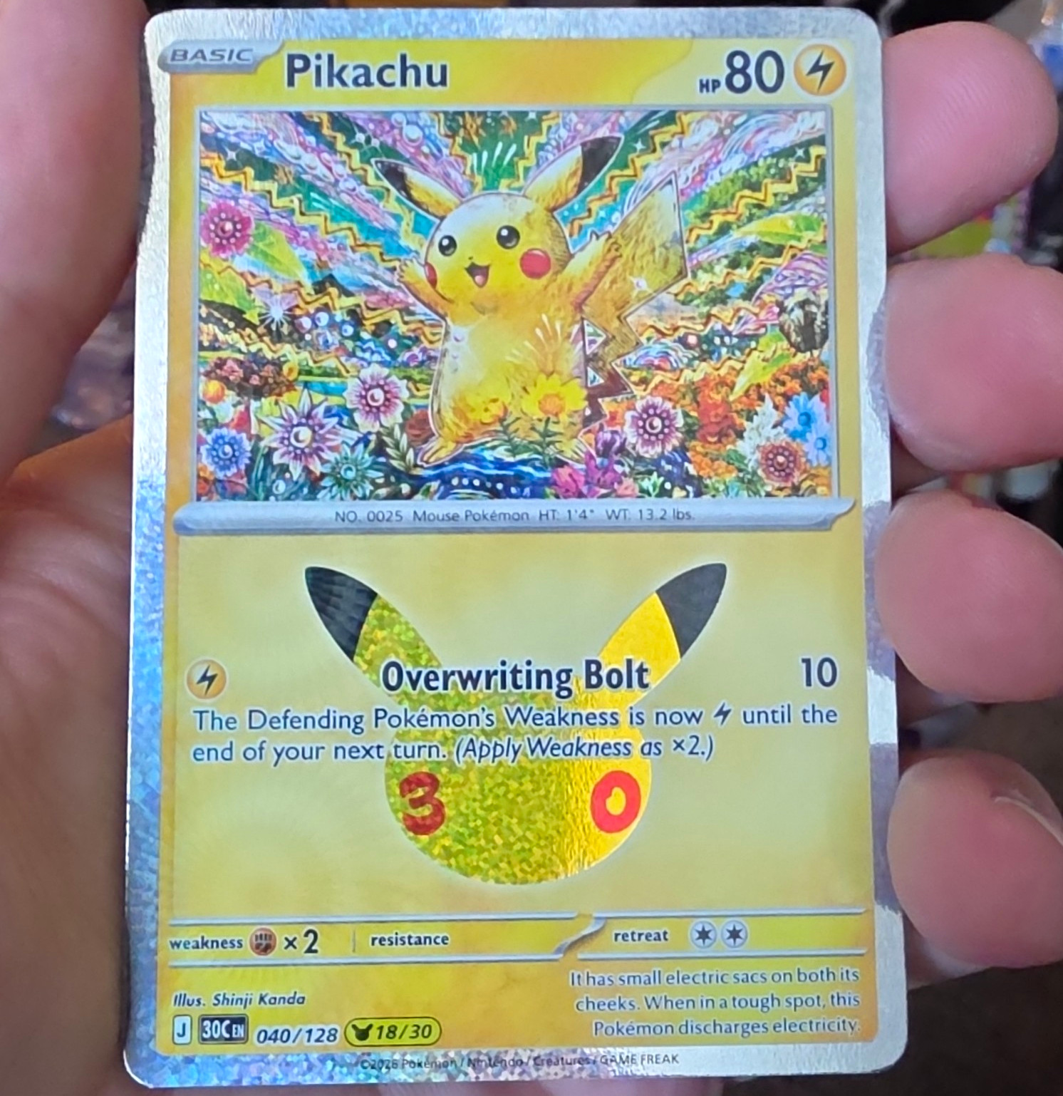 Pokemon TCG Celebrations Pikachu 040/128 Promo Holo English 2021