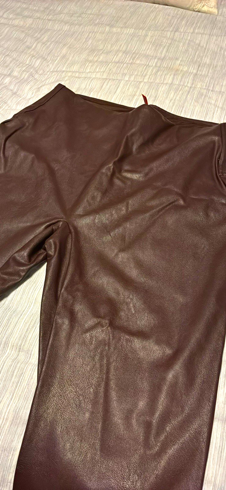 Spanx Women’s Brown Faux Leather Pants, Regular Fit, Size XL Spanx Women’s Brown Faux Leather Pants, Regular Fit, Size XL