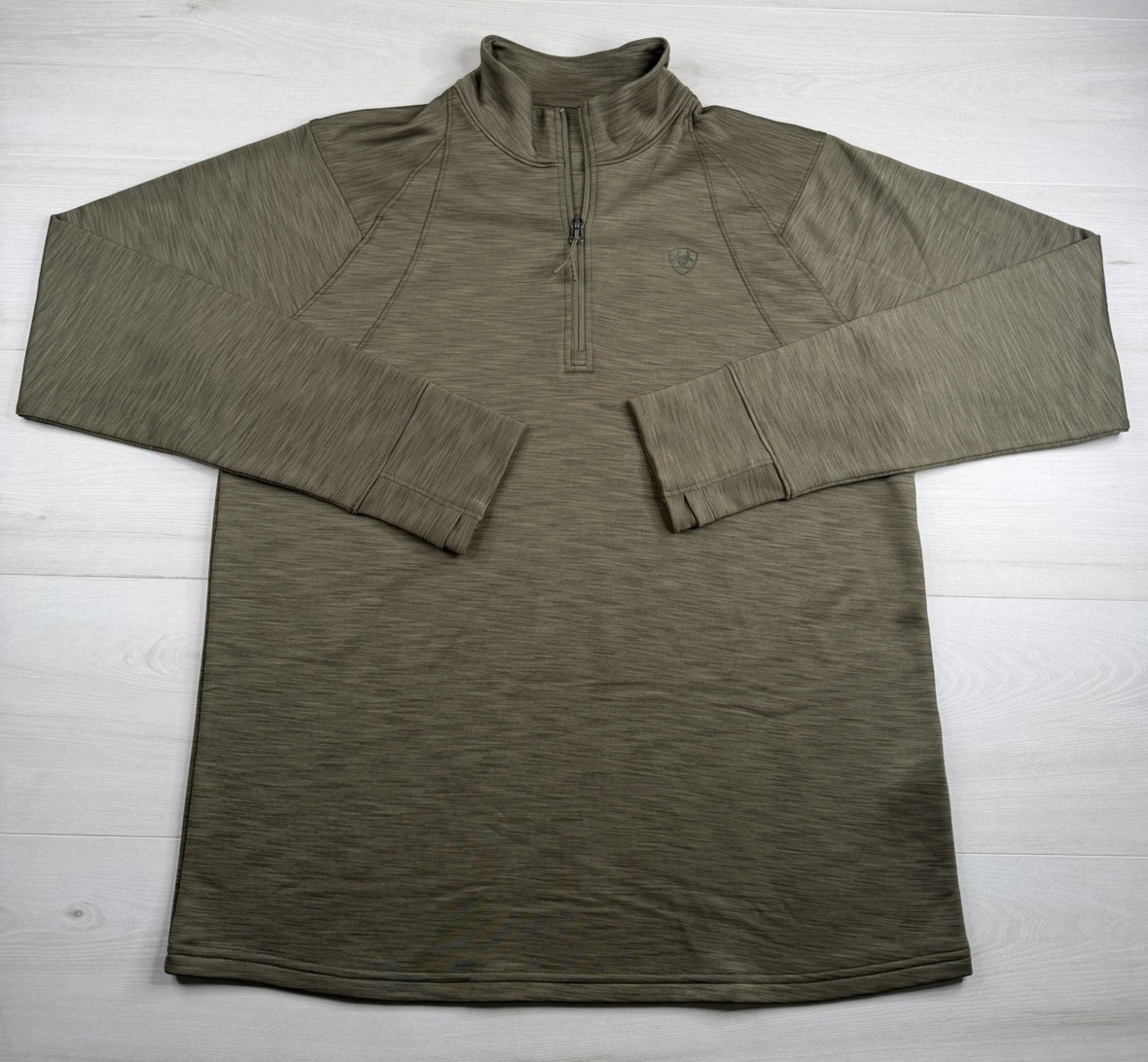 Ariat TEK Team EQ 1/2 Zip Pullover Army Green Performance Stretch Mens L NWOT Ariat TEK Team EQ 1/2 Zip Pullover Army Green Performance Stretch Mens L NWOT