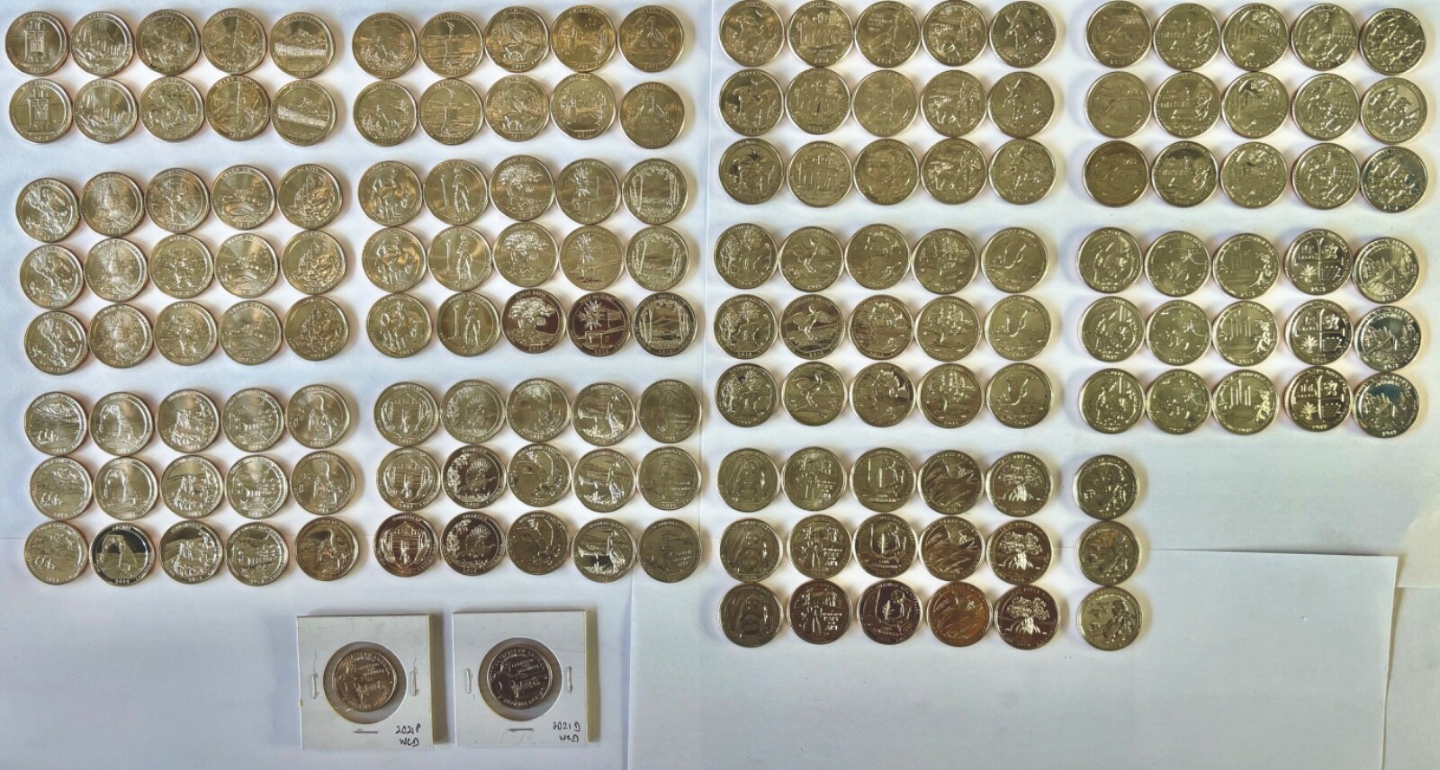 2010 2025 COMPLETE 220 Quarter Nat Park & American Women PDS Bus. Strike Unc Set