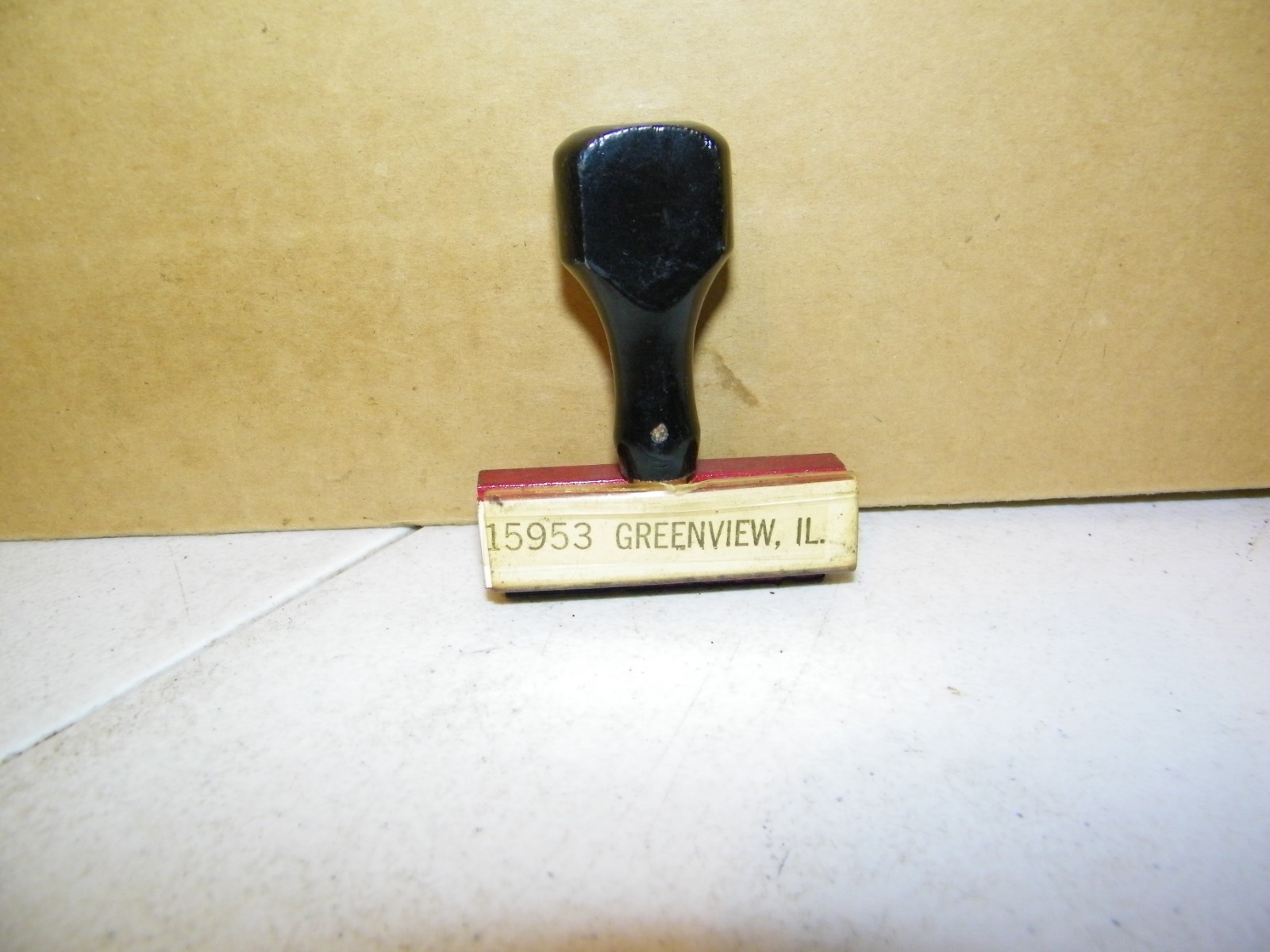 Vintage Railroad Rubber Ink Stamp “15953 Greenview IL.” Illinois Central RR Vintage Railroad Rubber Ink Stamp “15953 Greenview IL.” Illinois Central RR