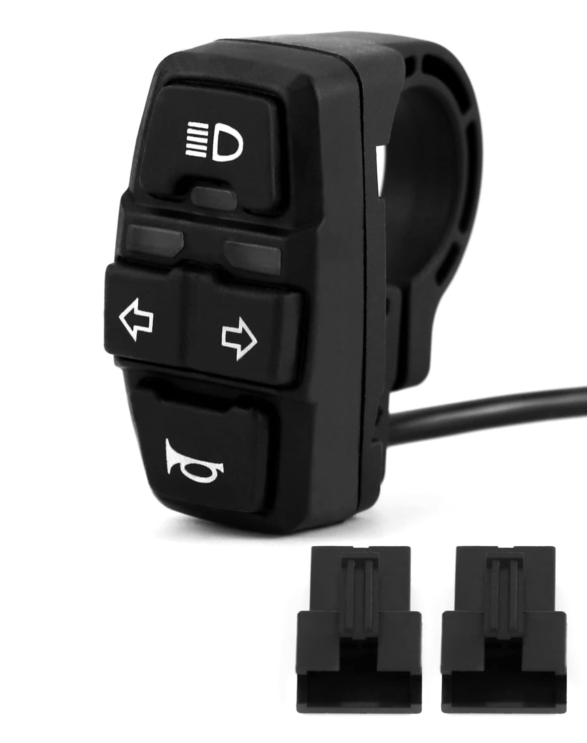 3-In-1 Motorcycle Headlight Horn Turn Switch for 7/8” Handlebar E-Bike ATV 3-In-1 Motorcycle Headlight Horn Turn Switch for 7/8” Handlebar E-Bike ATV