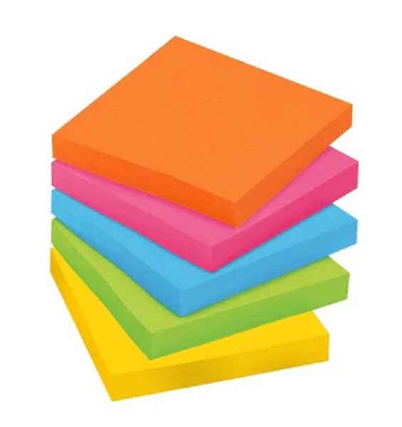 Genuine 3M Post-It Brand Notes 3x3 inch 100 Sheet Pad Choose from 6 colors
