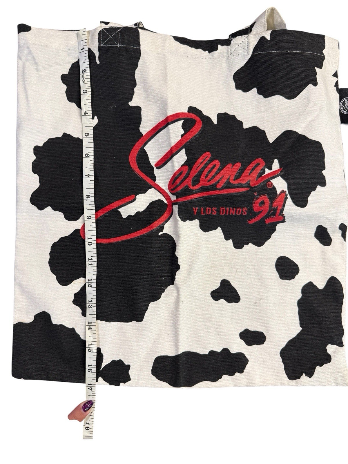 RARE Selena y Los Dinos Western Cow Print Tote Bag Pre-Owned