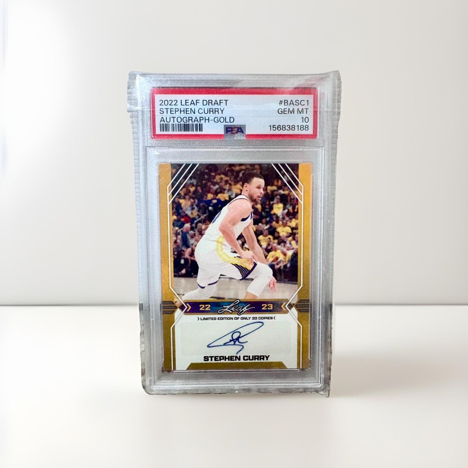2022-23 Lead Stephen Curry Autograph #BA-SC1 Gold /20 PSA GEM-MT 10 POP 2 2022-23 Lead Stephen Curry Autograph #BA-SC1 Gold /20 PSA GEM-MT 10 POP 2