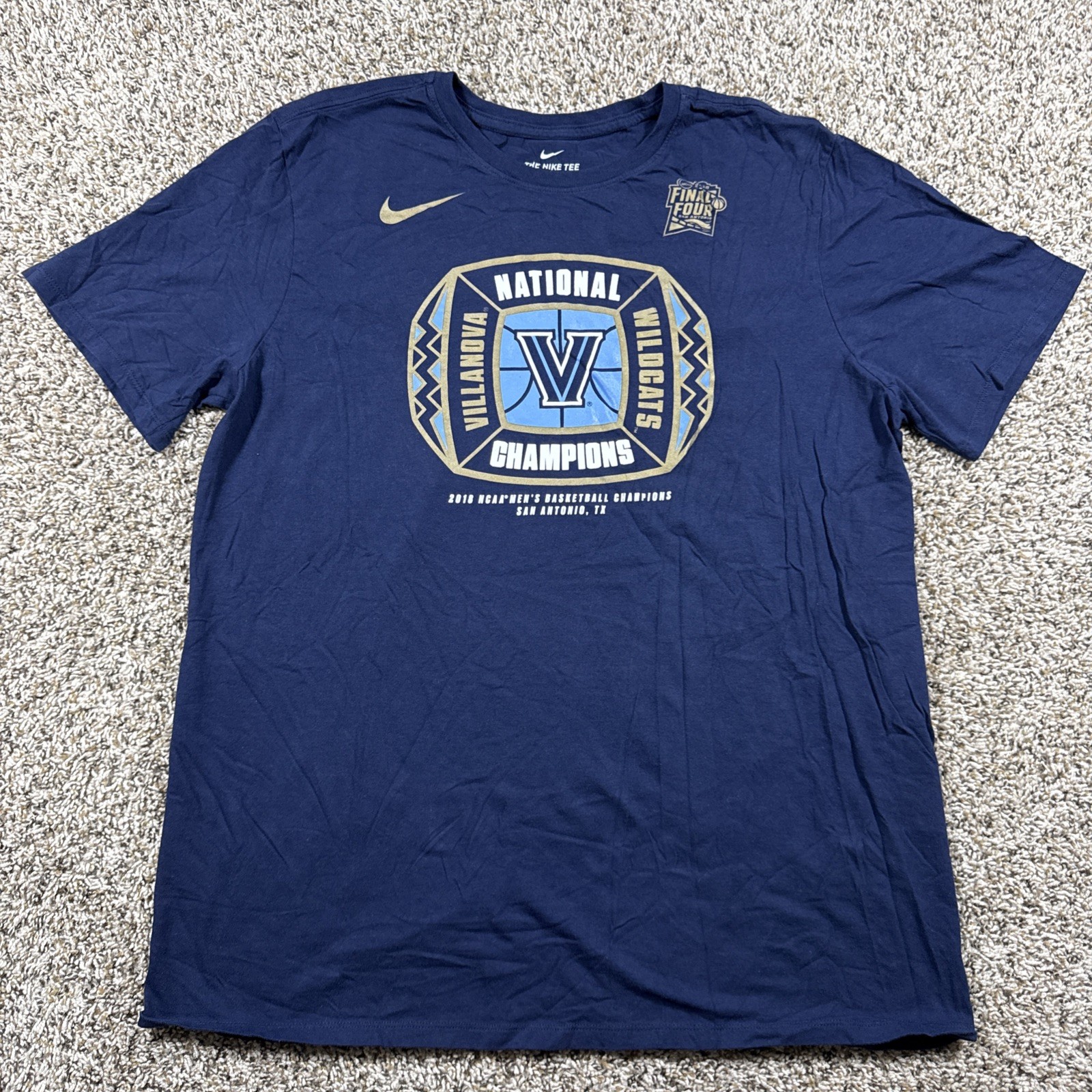 Nike Villanova 2018 National Champions Final Four T Shirt XL NCAA Basketball