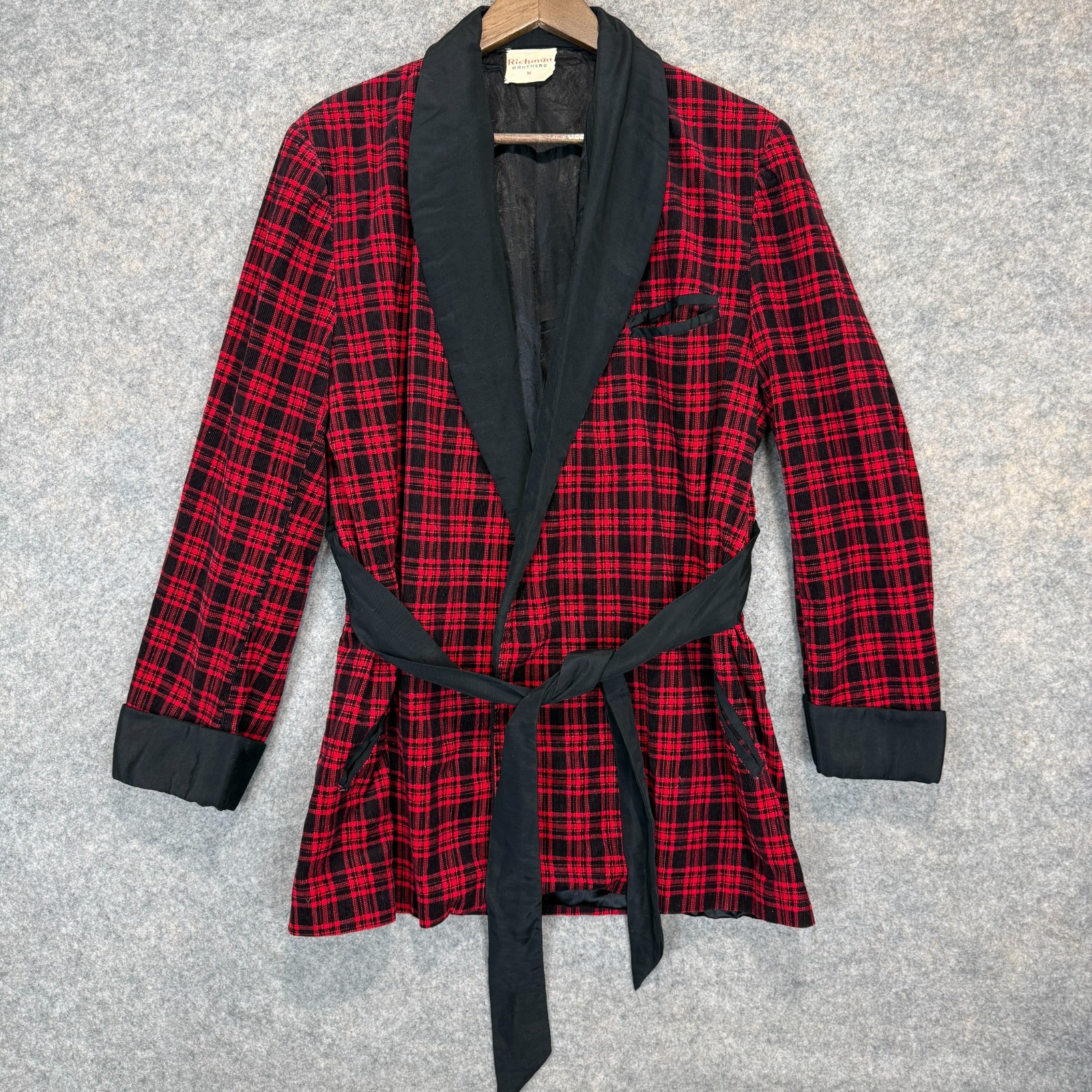 Vintage Richman Brothers Smoking Jacket Mens Medium Corduroy 50s Belted Coat Vintage Richman Brothers Smoking Jacket Mens Medium Corduroy 50s Belted Coat