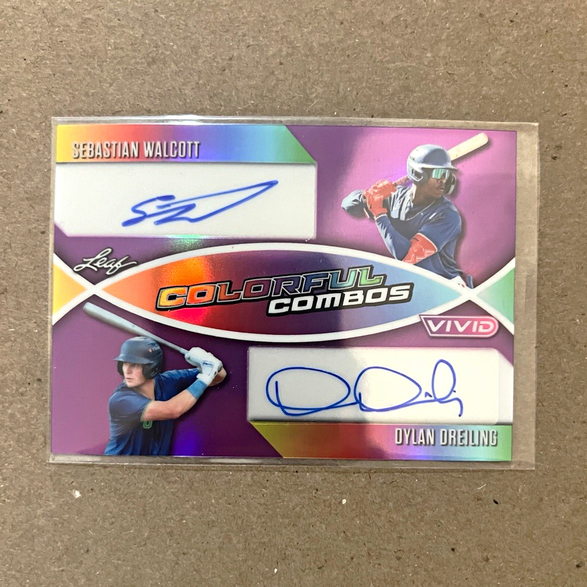 LEAF 2025 VIVID Colorful Combos Sebastian Walcott Dylan Dreiling DUAL AUTO /7