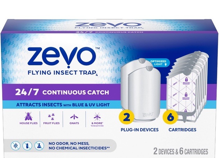 Zevo Flying Insect Trap 2 Plug-Ins and 6 Cartridges Zevo Flying Insect Trap 2 Plug-Ins and 6 Cartridges