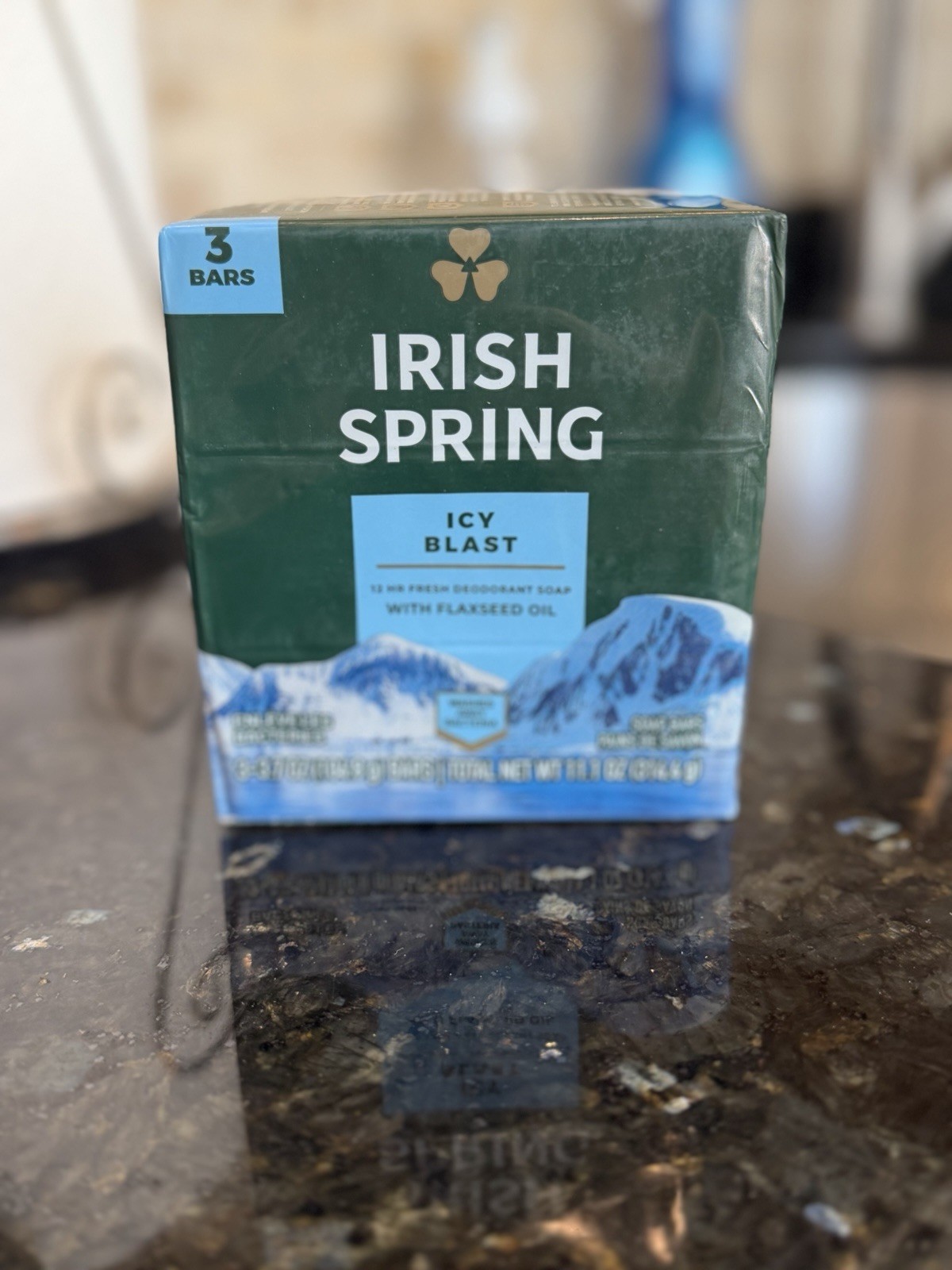 Irish Spring Deodorant Soap Bar -Icy Blast ( 3.7 oz Soap Bar) Multi Pack