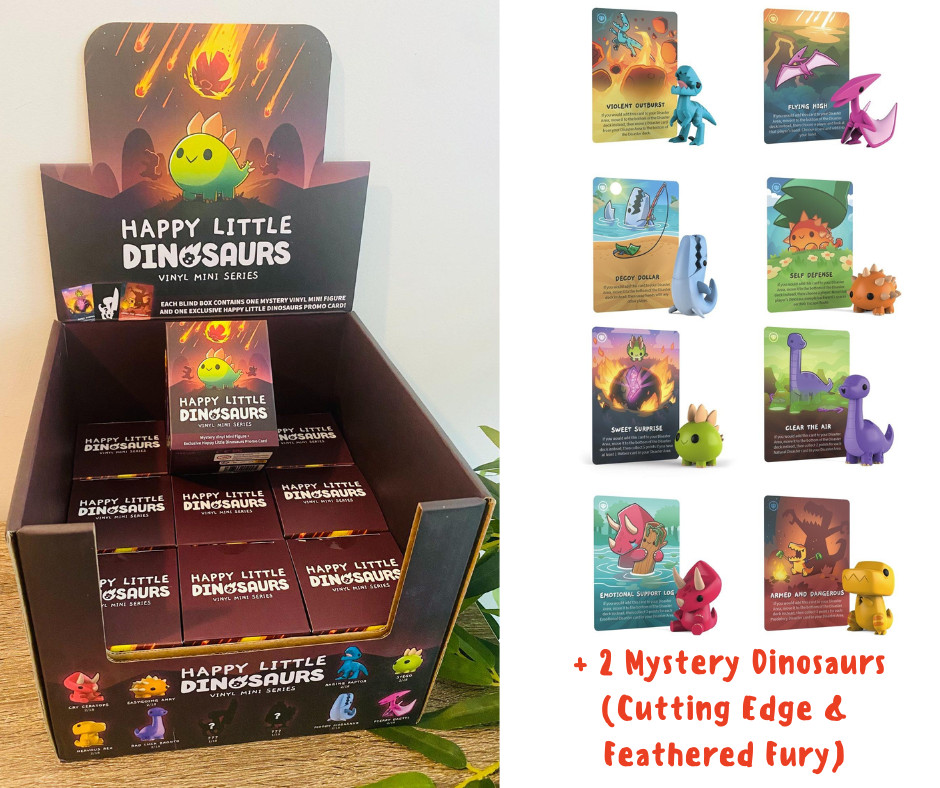 Happy Little Dinosaurs - Unstable Games - Vinyl Mini Series COMPLETE SET OF 10 Happy Little Dinosaurs - Unstable Games - Vinyl Mini Series COMPLETE SET OF 10