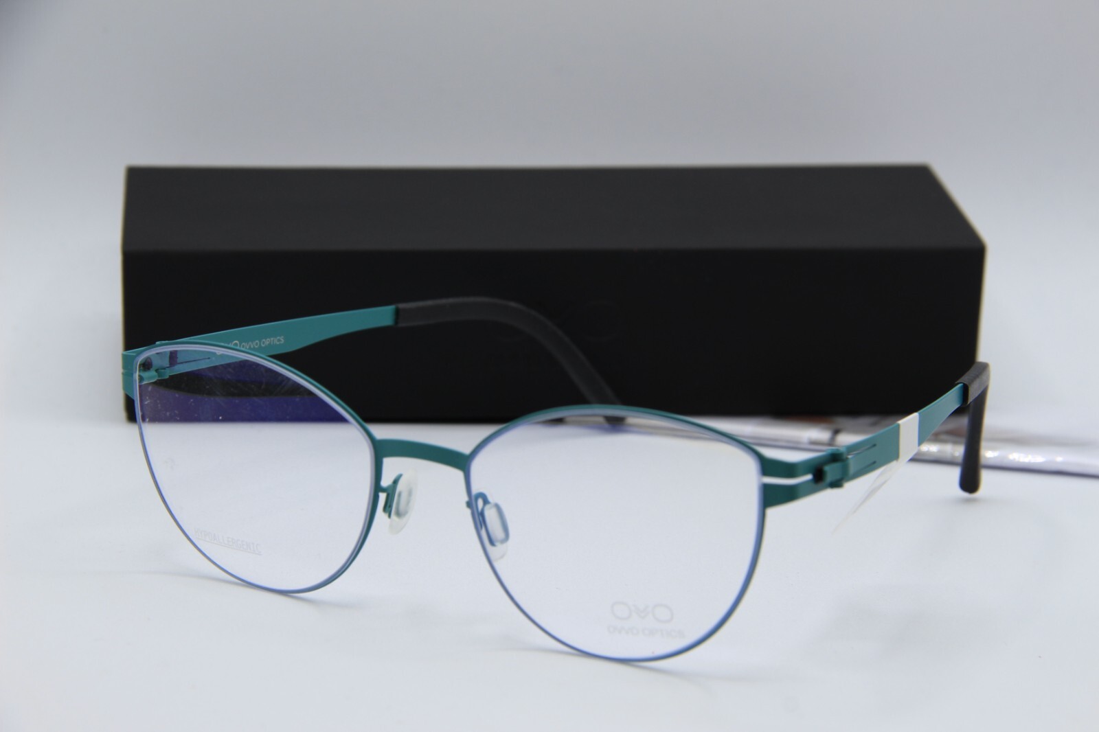 NEW OVVO OPTICS 5013 C 35C TEAL BLACK AUTHENTIC EYEGLASSES 51-19