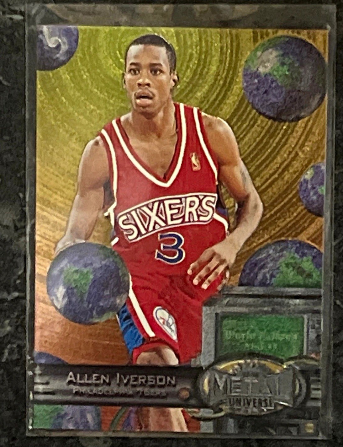 1997-98 Allen Iverson Metal Universe Philadelphia 76ers beautiful card