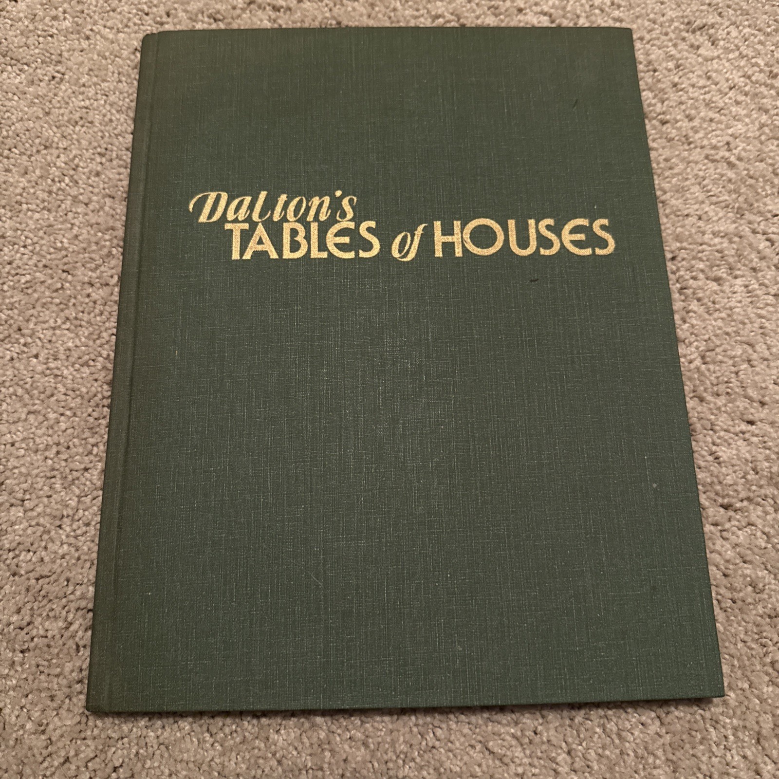 Vintage Dalton\'s Tables of Houses - 1975