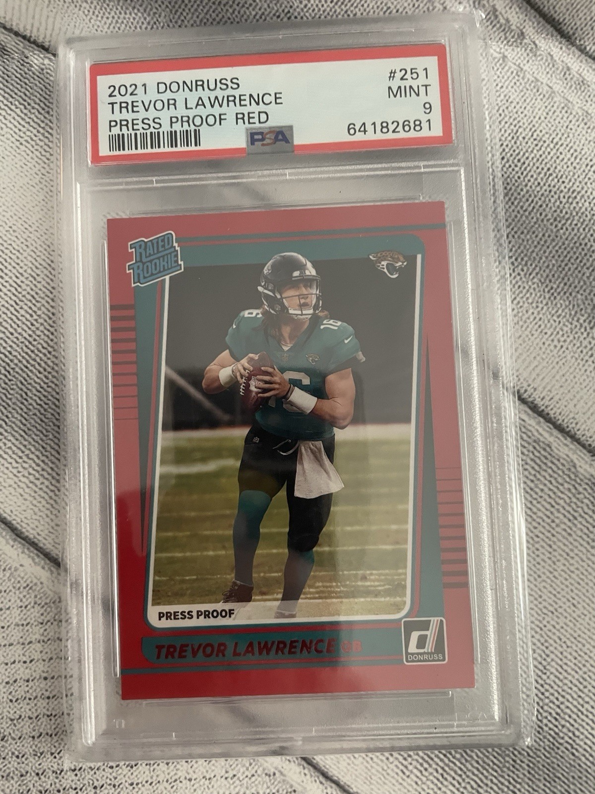 2021 Panini Donruss - Rated Rookie Trevor Lawrence #251 Press Proof Red (RC)