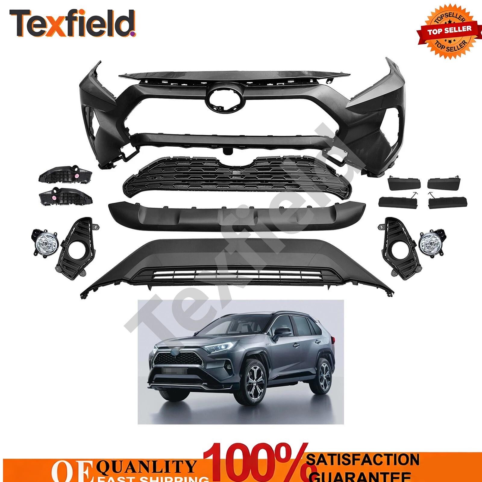 Fits For Toyota RAV4 2019-2024 Complete Bumper Cover Unprimed Front W/Grille New Fits For Toyota RAV4 2019-2024 Complete Bumper Cover Unprimed Front W/Grille New