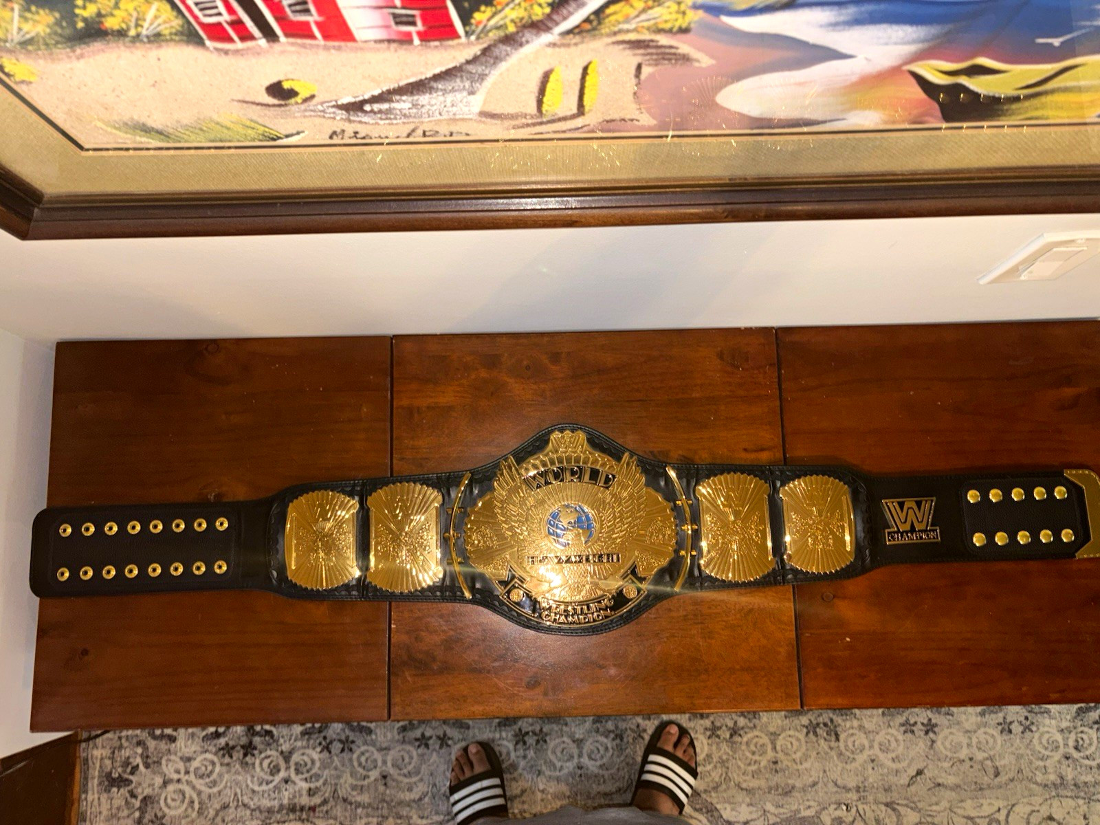 WWF Winged Eagle World Heavyweight Championship Replica Belt Gold/Black WWF Winged Eagle World Heavyweight Championship Replica Belt Gold/Black