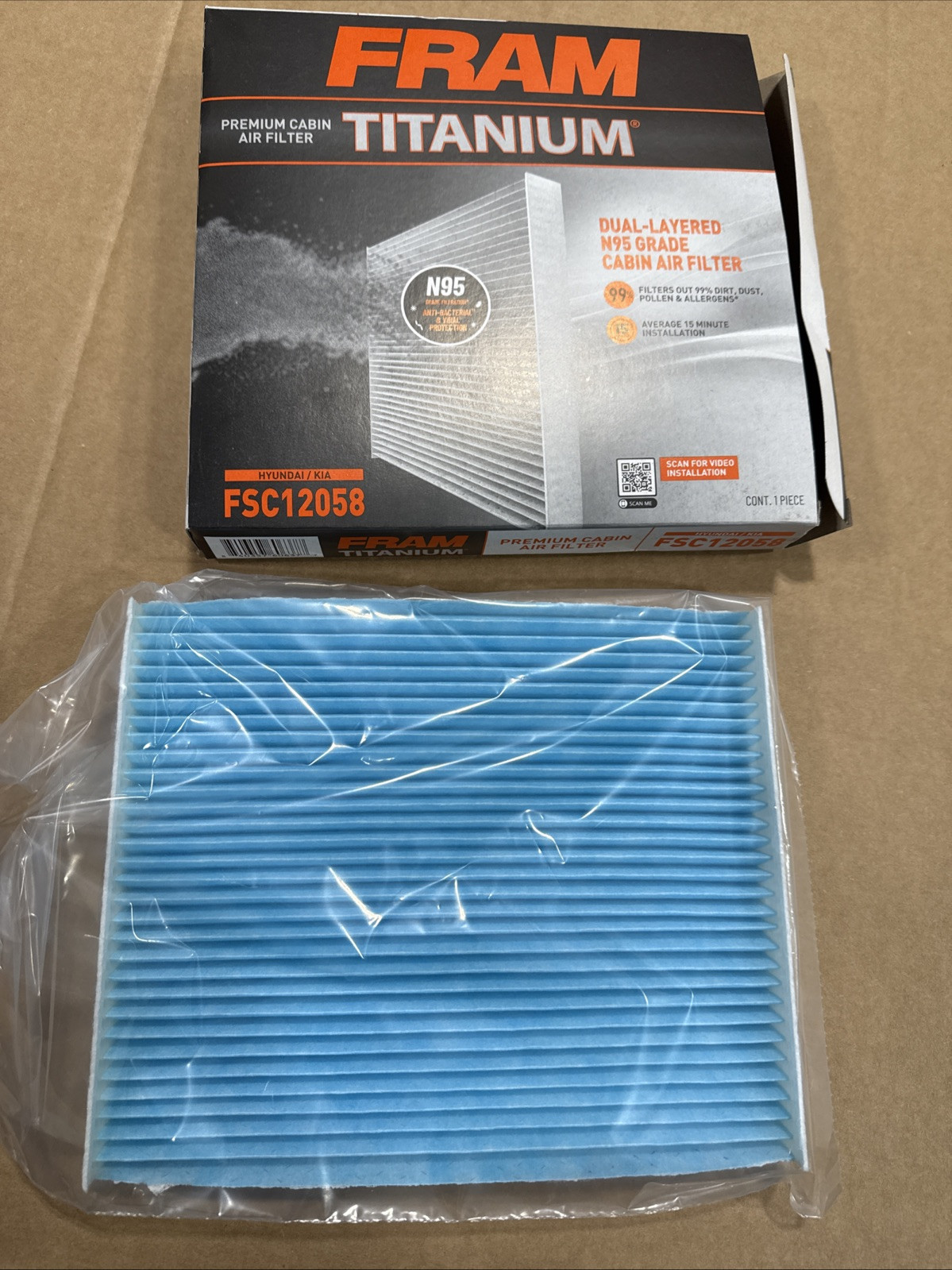 Fram Titanium FSC12058 Premium Cabin Filter For Hyundai Kia