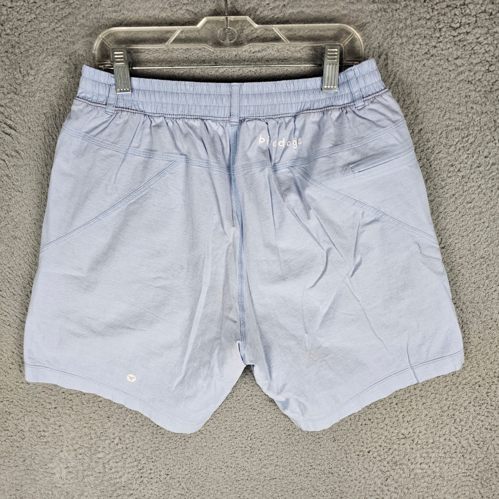 Birddogs Shorts Mens Medium Blue Gym Athletic Lined Zipper Pockets Boom