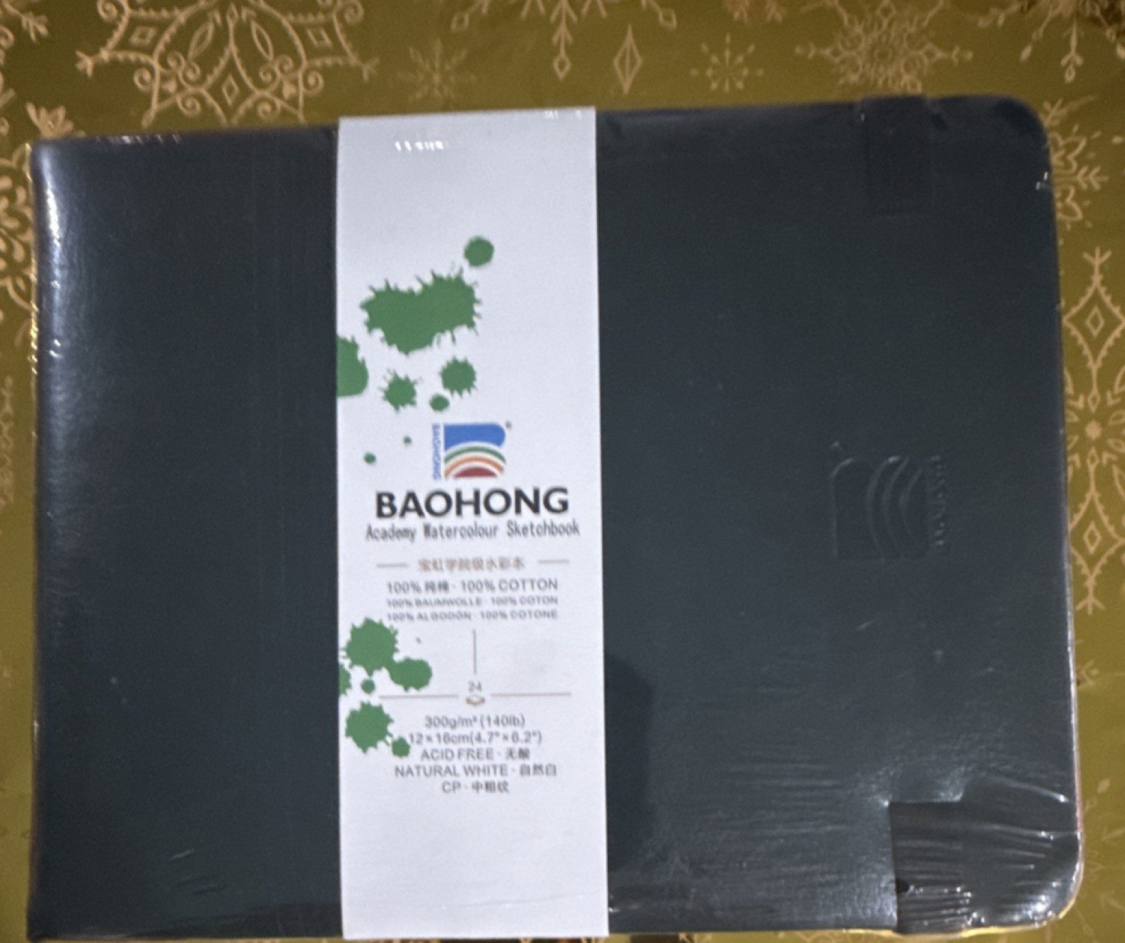 Baohong Academy Watercolor Paper 100% Cotton 300 GSM 24 Sheets 4.7 X 6.2 New Baohong Academy Watercolor Paper 100% Cotton 300 GSM 24 Sheets 4.7 X 6.2 New